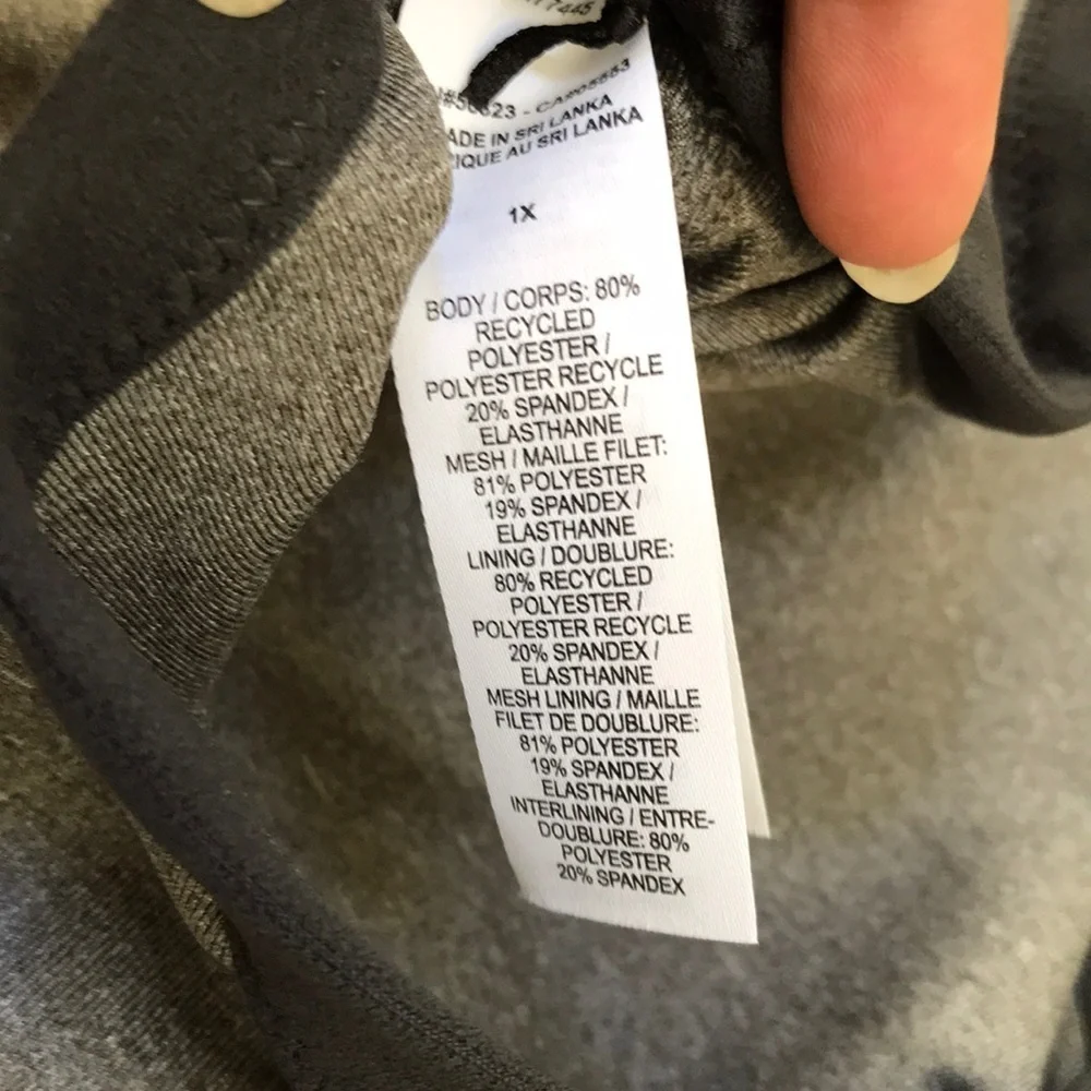 NWT! Nike grey with black padded sports bra